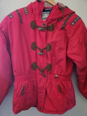 Obermeyer Gorgeous Red Toggle Hooded Ski Jacket